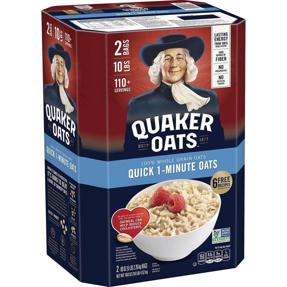 Yến Mạch Quaker Oats Quick 1 Minute - Thùng 4,52kg