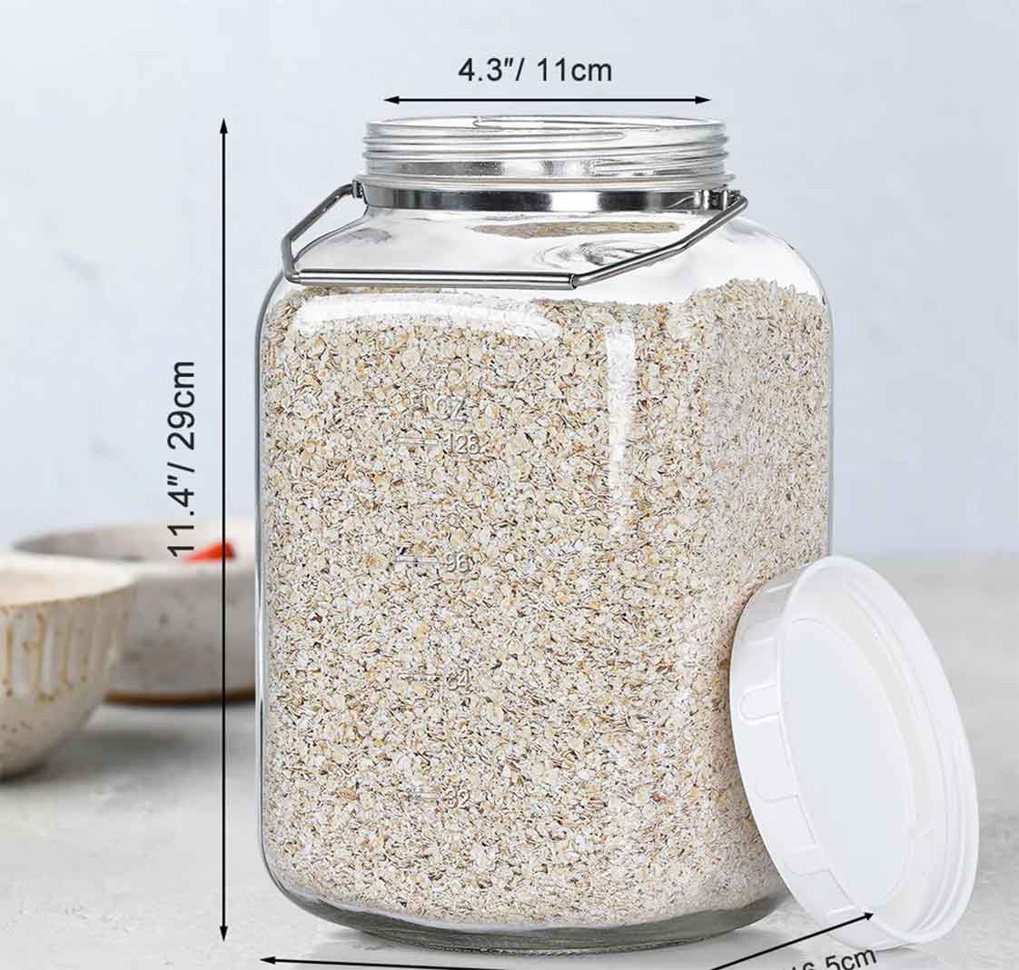 Cách bảo quản yến mạch cán vỡ trong hũ thủy tinh kín khí