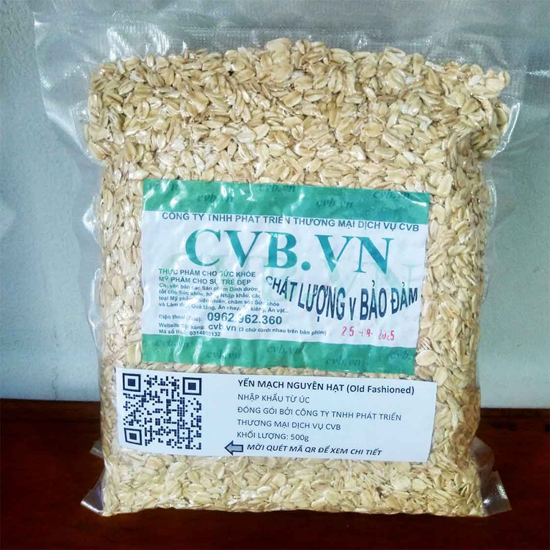 Yến mạch nguyên hạt CVB Oats thương hiệu Việt