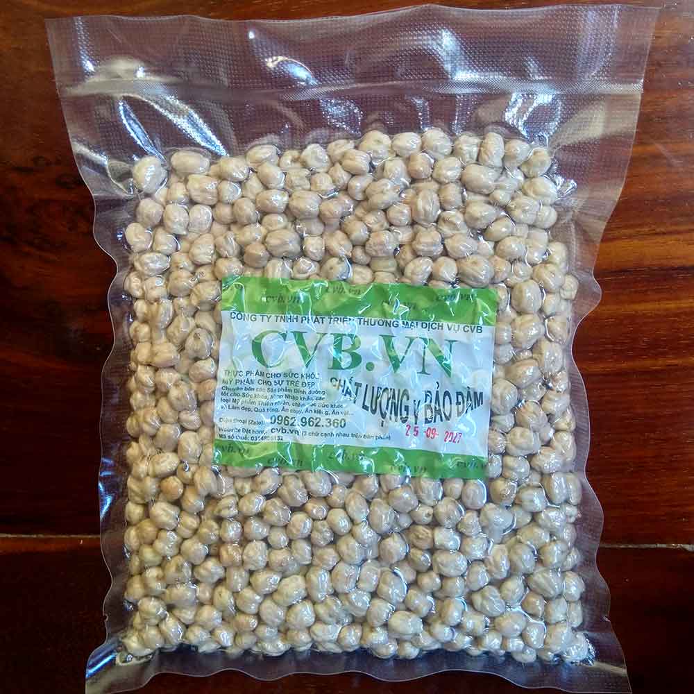 đậu gà Ấn Độ size 9mm, đóng gói hút chân không bởi CVB